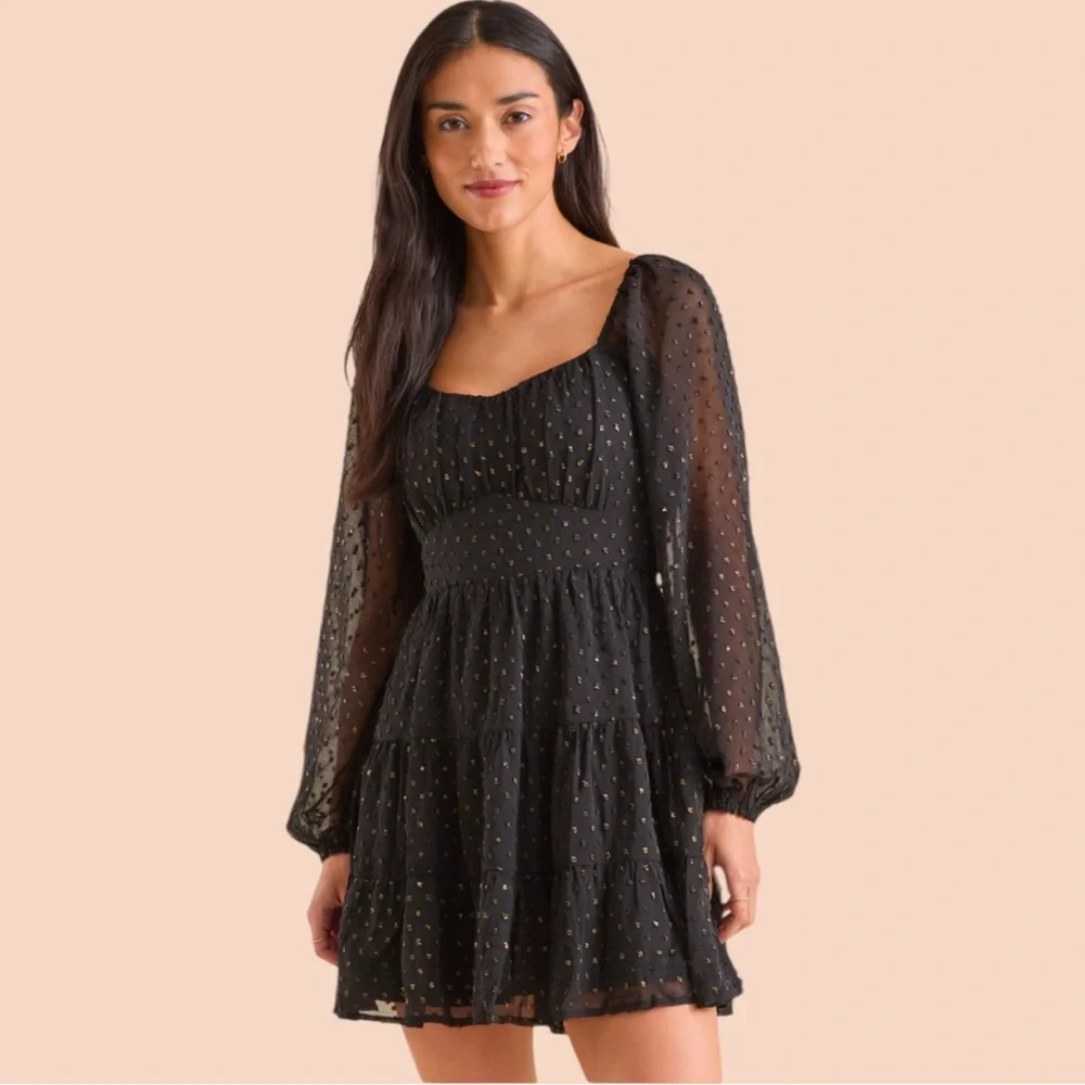 NWT Altar'd State Dekota Clip Dot Dress - Picture 5 of 7